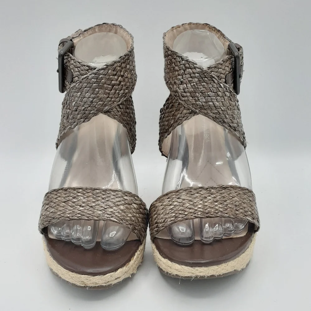 Andrew Geller Mix Espadrille Strappy Wedge Heel